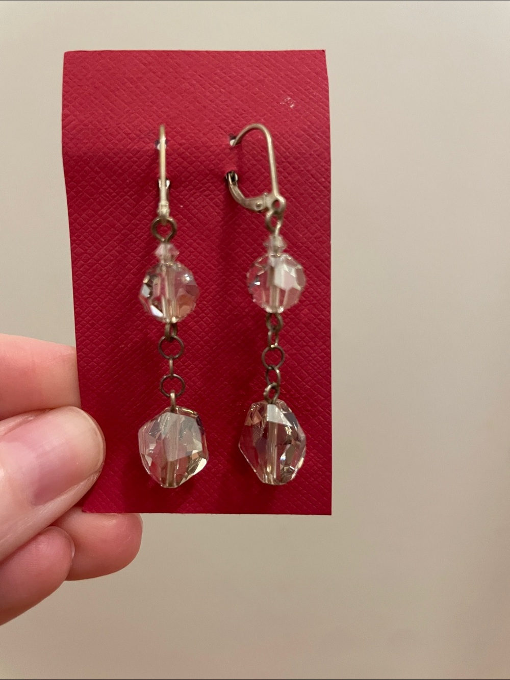 Crystal Drop Dangle Earrings - Clear
